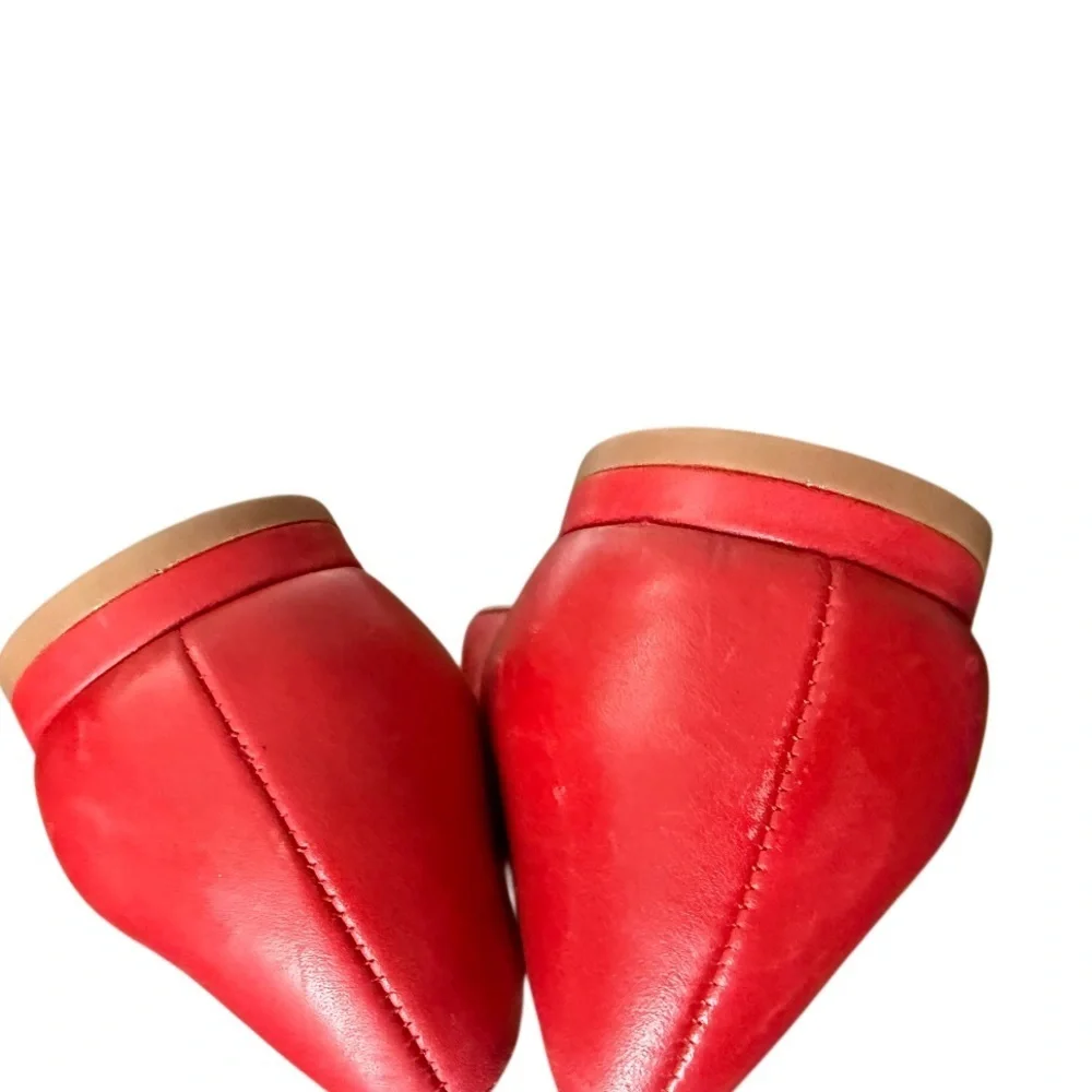 Reformation Red Mary Jane Flats-NWOT Size 8.5